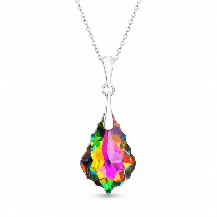 Sudraba komplekts sievietēm „Baroks IV (Vitrail Medium)“ ar Swarovski® kristāliem