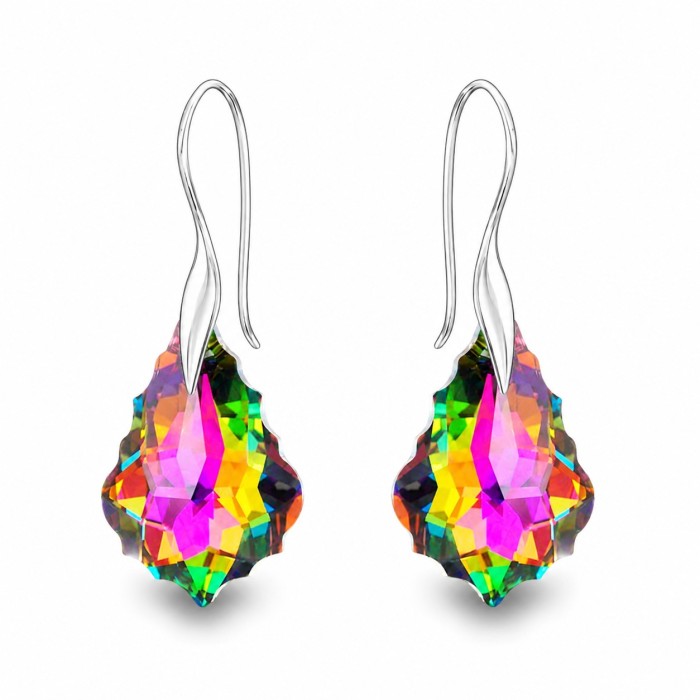 Sudraba komplekts sievietēm „Baroks IV (Vitrail Medium)“ ar Swarovski® kristāliem
