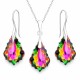 Sudraba komplekts sievietēm „Baroks IV (Vitrail Medium)“ ar Swarovski® kristāliem