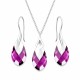 Sudraba komplekts „Baroka II (Amethyst Light Chrome)“ ar Swarovski® kristāliem