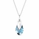 Sudraba komplekts sievietēm „Baroks II (Aquamarine Light Chrome)“ ar Swarovski® kristāliem