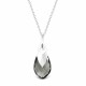 Sudraba komplekts sievietēm „Baroks II (Black Diamond Light Chrome)“ ar Swarovski® kristāliem