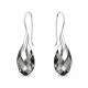 Sudraba komplekts sievietēm „Baroks II (Black Diamond Light Chrome)“ ar Swarovski® kristāliem