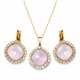 Komplekts „Apžilbinošs Spīdums III (Rose Water Opal)“ ar Swarovski® kristāliem