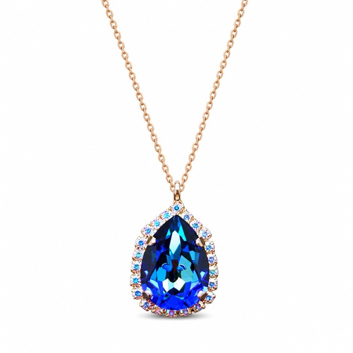 Komplekts sievietēm „Debesu Piliens III (Bermuda Blue)“ ar Swarovski® kristāliem