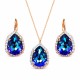Komplekts sievietēm „Debesu Piliens III (Bermuda Blue)“ ar Swarovski® kristāliem