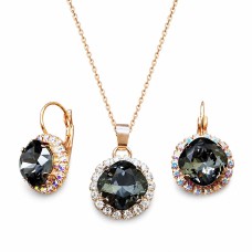 Komplekts „Apžilbinošs Spīdums III (Graphite)“ ar Swarovski™ kristāliem