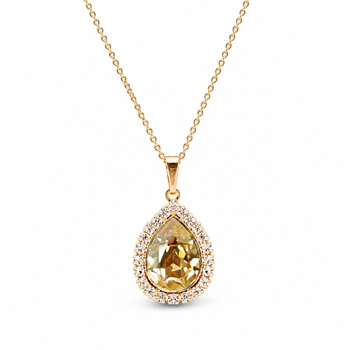 Komplekts sievietēm „Debesu Piliens (Golden Shadow)“ ar Swarovski® kristāliem