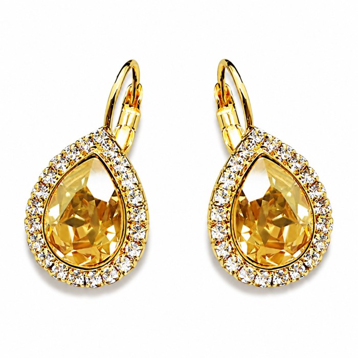 Komplekts sievietēm „Debesu Piliens (Golden Shadow)“ ar Swarovski® kristāliem