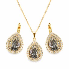 Komplekts „Debesu Piliens (Rose Patina)“ ar Swarovski™ kristāliem