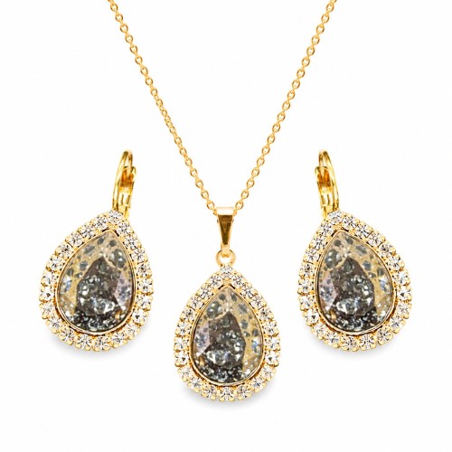 Papuošalų rinkinys moterims DiamondSky „Celestial Drop (Rose Patina)“