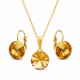 Komplekts sievietēm „Clarice II (Golden Shadow)“ ar Swarovski® kristāliem