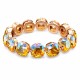 Aproce „Žilbinošais Mirdzums (Light Topaz Shimmer)“ ar Swarovski® kristāliem