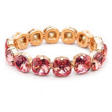 Apyrankė moterims DiamondSky „Glare (Rose Peach)“ su Swarovski kristalais