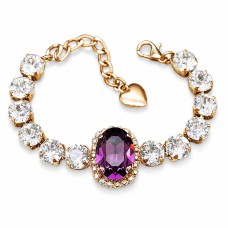 Apyrankė moterims DiamondSky „Sofia II (Amethyst)“ su Swarovski kristalais