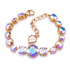Apyrankė moterims DiamondSky „Glare II (Aurora Borealis)“ su Swarovski kristalais