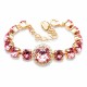 Aproce „Žilbinošais Mirdzums III (Rose Peach)“ ar Swarovski® kristāliem