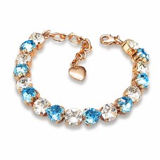 Aproce „Tev II (Aquamarine Blue / Crystal)“ ar Swarovski® kristāliem