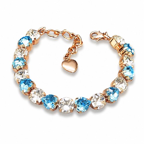 Apyrankė moterims DiamondSky „Tau II (Aquamarine Blue / Crystal)“