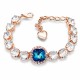 Aproce „Žilbinošais Mirdzums III (Bermuda Blue)“ ar Swarovski® kristāliem