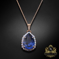 Kulons "Debesu Piliens III (Reinvented Dark Sapphire)" ar Swarovski™ kristāliem