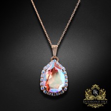 Kulons "Debesu Piliens III (Rose Peach Shimmer)" ar Swarovski™ kristāliem