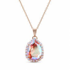 Kulons „Celestial Drop III (Rose Peach Shimmer)“ ar Swarovski® kristāliem