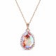 Pendant “Celestial Drop III (Rose Peach Shimmer)” created with Crystals by Swarovski®