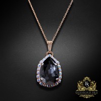 Kulons "Debesu Piliens III (Graphite)" ar Swarovski™ kristāliem