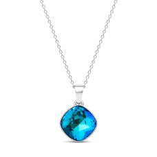 Sudraba kulons „Glare II (Bermuda Blue)“ ar Swarovski® kristāliem