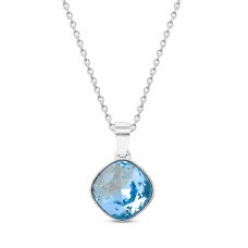 Серебряный кулон «Ослепительный Блеск II (Aquamarine)» с кристаллами Сваровски™