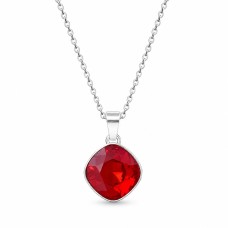 Sudraba kulons „Glare II (Siam)“ ar Swarovski® kristāliem