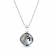 Sudraba kulons „Glare II (Silver Night)“ ar Swarovski® kristāliem