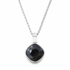 Sudraba kulons „Glare II (Jet)“ ar Swarovski® kristāliem