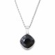 Sudraba kulons „Glare II (Jet)“ ar Swarovski® kristāliem