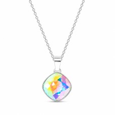 Sudraba kulons „Glare II (Aurora Borealis)“ ar Swarovski® kristāliem
