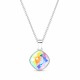 Sudraba kulons „Glare II (Aurora Borealis)“ ar Swarovski® kristāliem