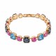 Aproce „Gaismu Deja (Silver Night / Aquamarine / Lotus Pink DeLite)“ ar Swarovski kristāliem
