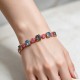 Aproce „Gaismu Deja (Silver Night / Aquamarine / Lotus Pink DeLite)“ ar Swarovski kristāliem