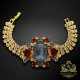 Aproce "Aurora (Dark Grey Ignite / Light Siam)" ar Swarovski™ kristāliem