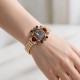 Aproce „Aurora (Dark Grey Ignite / Light Siam)“ ar Swarovski™ kristāliem