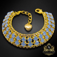 Aproce "Debesu čuksti (Light Sapphire Opal)" ar Preciosa™ kristāliem