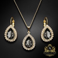 Komplekts "Debesu Piliens (Silver Night)" ar Swarovski™ kristāliem