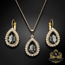 Komplekts "Debesu Piliens (Silver Night)" ar Swarovski™ kristāliem