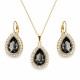Komplekts sievietēm „Debesu Piliens (Silver Night)“ ar Swarovski® kristāliem