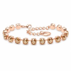 Bracelet “Classic III” (Golden Shadow) dazzling with Crystals by Swarovski®