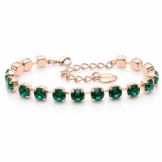 Bracelet “Classic III” (Emerald) dazzling with Crystals by Swarovski®