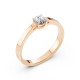 14K Red Gold Diamond Ring “Solitaire XXXII”