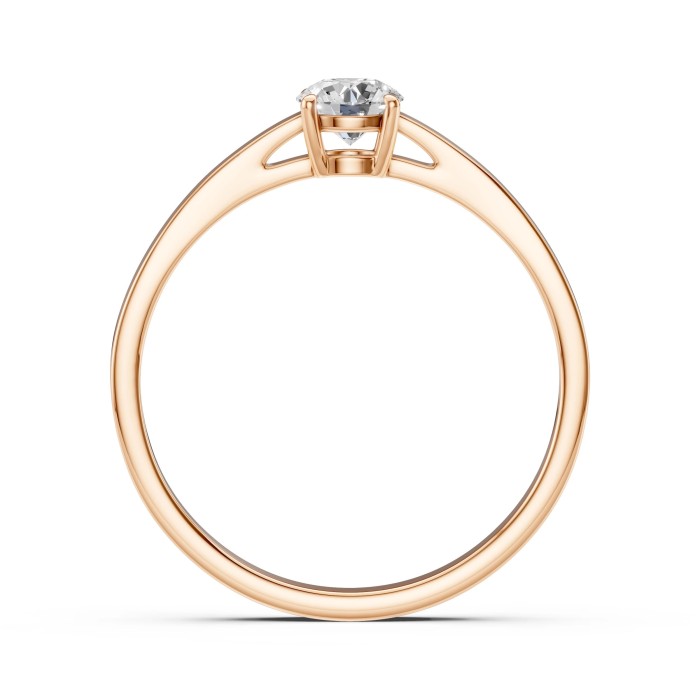14K Red Gold Diamond Ring “Solitaire XXXII”