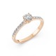 14K Red Gold Diamond Ring “Perfection”